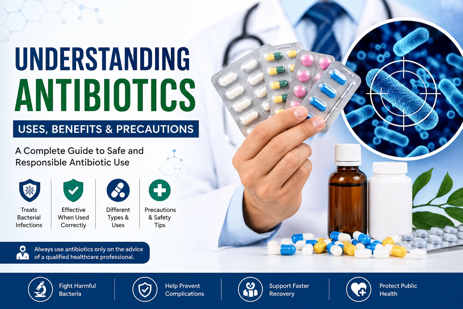 Understanding Antibiotics: Uses, Benefits, Types, and Precautions – A Complete Guide